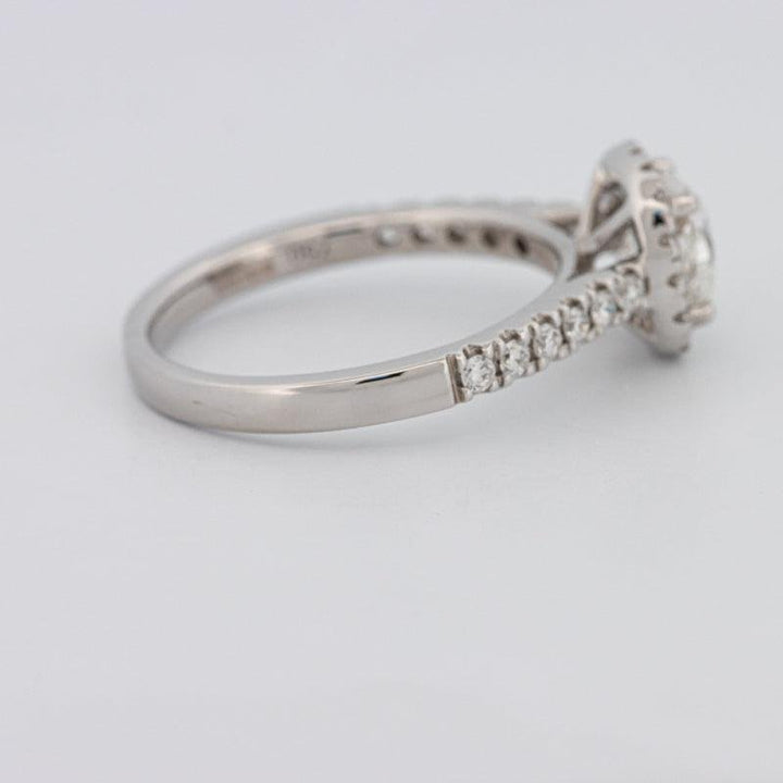 0.80 CT Square Radiant Halo Pavé Solitaire - ZIZOV DIAMONDS