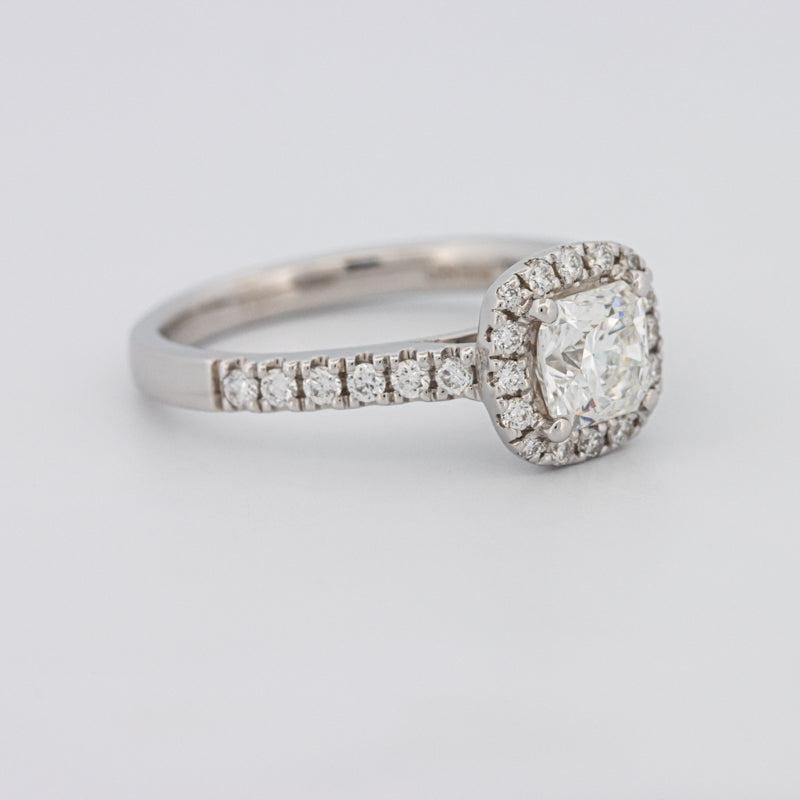 0.80 CT Square Radiant Halo Pavé Solitaire - ZIZOV DIAMONDS