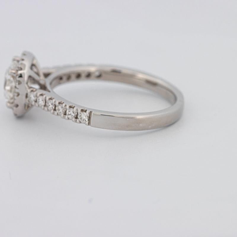 0.80 CT Square Radiant Halo Pavé Solitaire - ZIZOV DIAMONDS