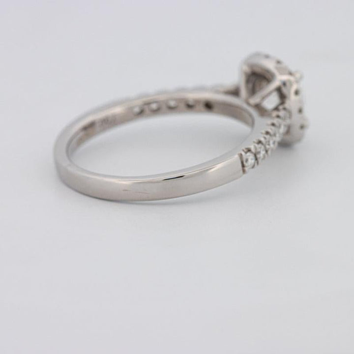 0.80 CT Square Radiant Halo Pavé Solitaire - ZIZOV DIAMONDS