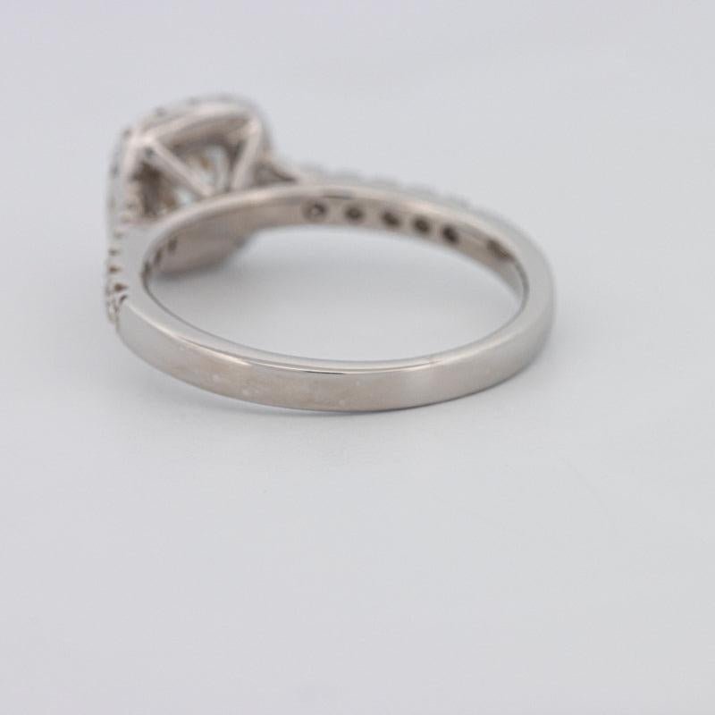 0.80 CT Square Radiant Halo Pavé Solitaire - ZIZOV DIAMONDS