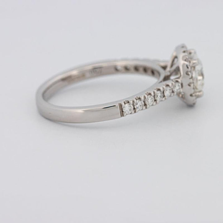 0.80 CT Square Radiant Halo Pavé Solitaire - ZIZOV DIAMONDS