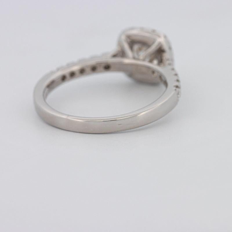 0.80 CT Square Radiant Halo Pavé Solitaire - ZIZOV DIAMONDS