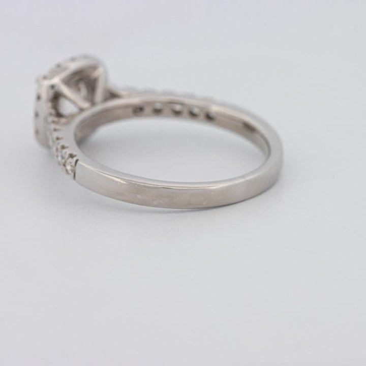 0.80 CT Square Radiant Halo Pavé Solitaire - ZIZOV DIAMONDS