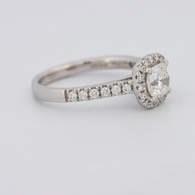 0.80 CT Square Radiant Halo Pavé Solitaire - ZIZOV DIAMONDS