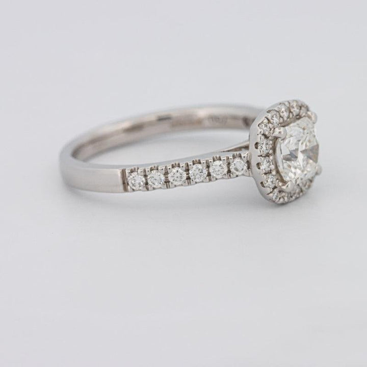 0.80 CT Square Radiant Halo Pavé Solitaire - ZIZOV DIAMONDS