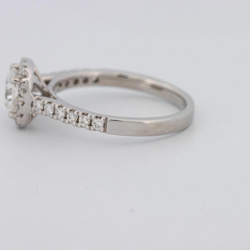 0.80 CT Square Radiant Halo Pavé Solitaire - ZIZOV DIAMONDS