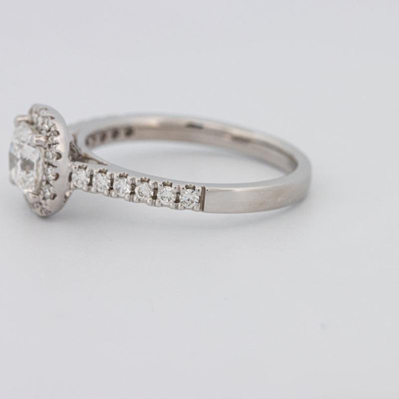 0.80 CT Square Radiant Halo Pavé Solitaire - ZIZOV DIAMONDS