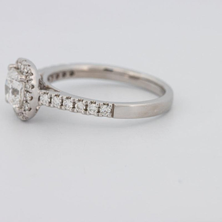 0.80 CT Square Radiant Halo Pavé Solitaire - ZIZOV DIAMONDS