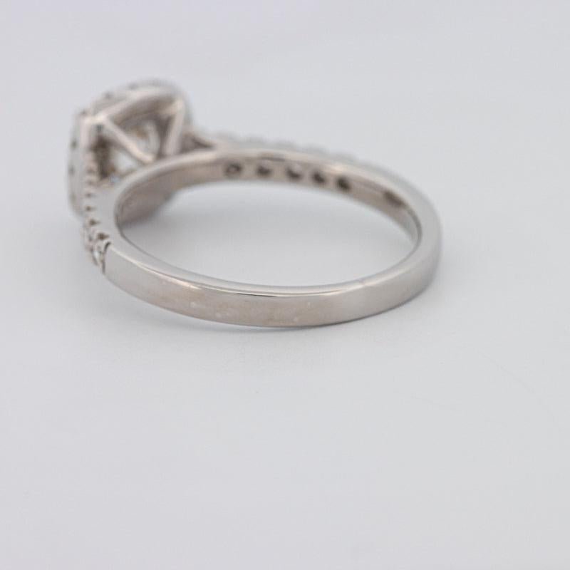 0.80 CT Square Radiant Halo Pavé Solitaire - ZIZOV DIAMONDS