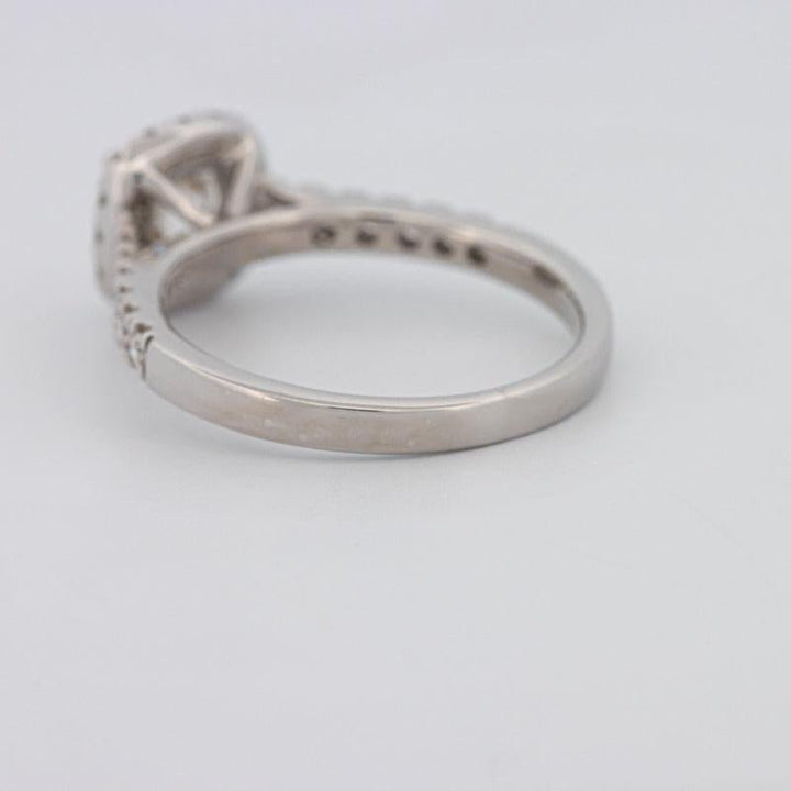 0.80 CT Square Radiant Halo Pavé Solitaire - ZIZOV DIAMONDS