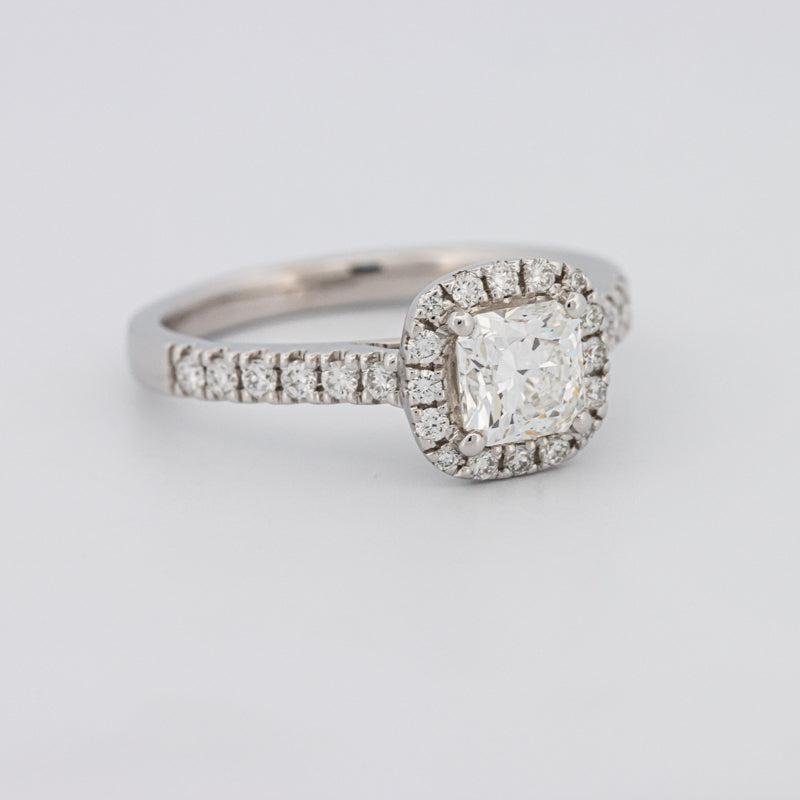 0.80 CT Square Radiant Halo Pavé Solitaire - ZIZOV DIAMONDS