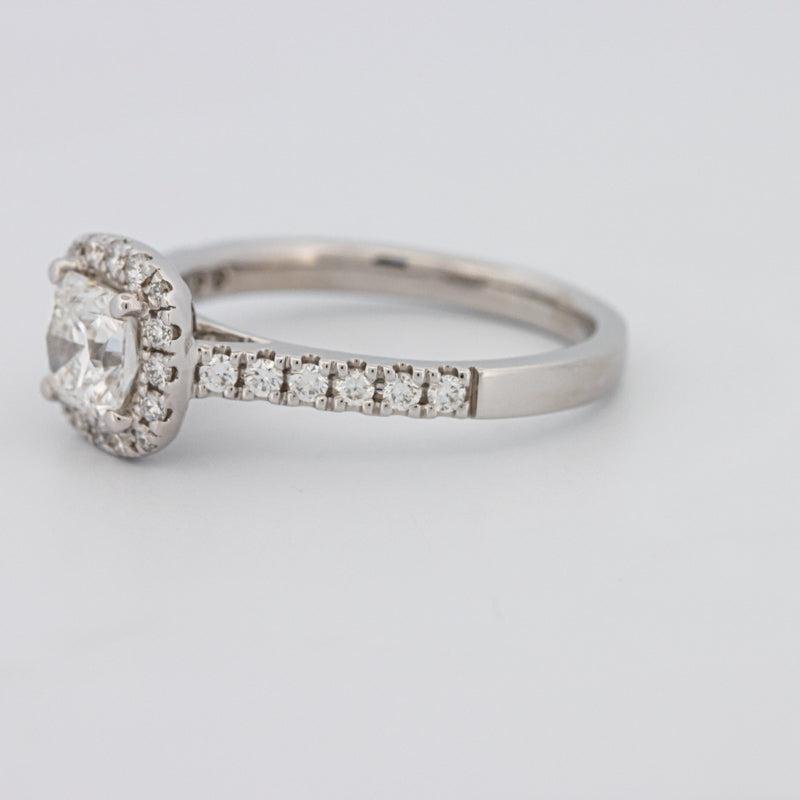 0.80 CT Square Radiant Halo Pavé Solitaire - ZIZOV DIAMONDS