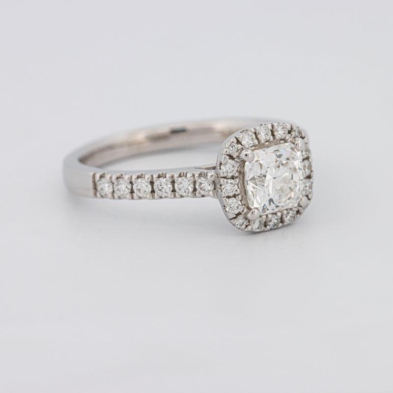 0.80 CT Square Radiant Halo Pavé Solitaire - ZIZOV DIAMONDS