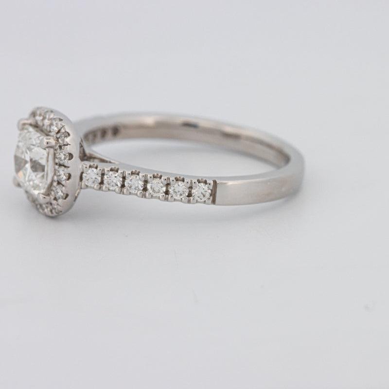 0.80 CT Square Radiant Halo Pavé Solitaire - ZIZOV DIAMONDS