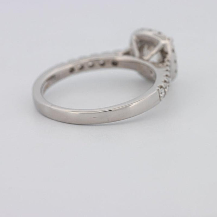 0.80 CT Square Radiant Halo Pavé Solitaire - ZIZOV DIAMONDS