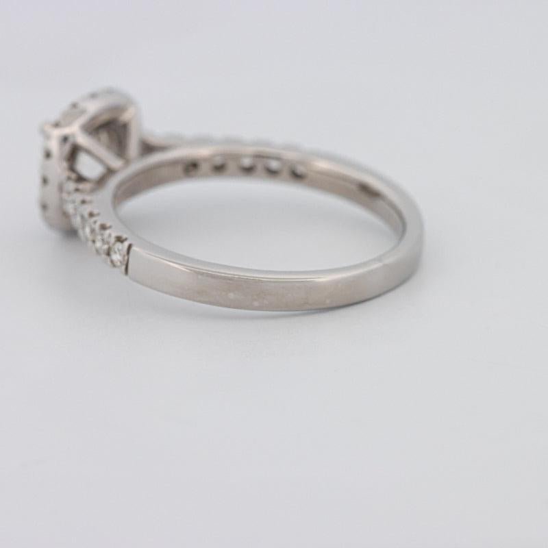 0.80 CT Square Radiant Halo Pavé Solitaire - ZIZOV DIAMONDS