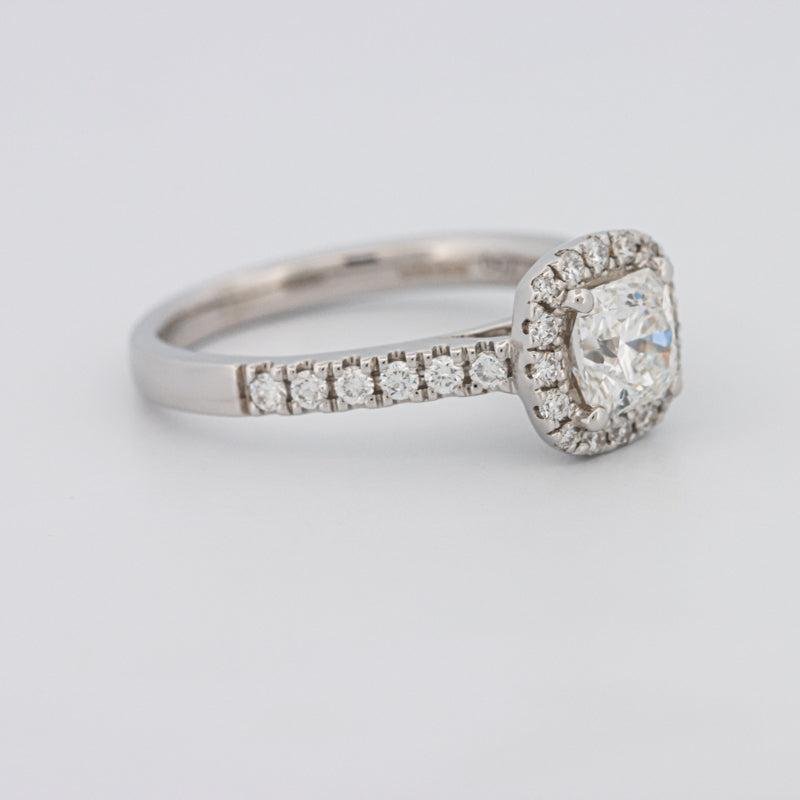 0.80 CT Square Radiant Halo Pavé Solitaire - ZIZOV DIAMONDS