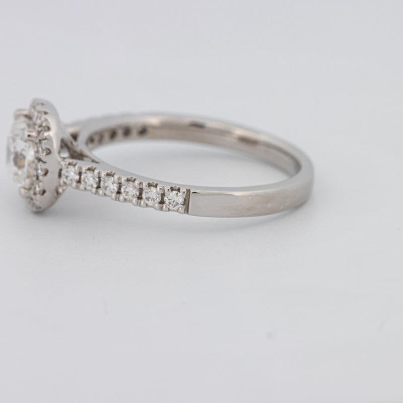 0.80 CT Square Radiant Halo Pavé Solitaire - ZIZOV DIAMONDS