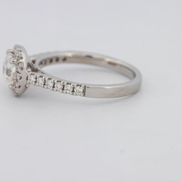 0.80 CT Square Radiant Halo Pavé Solitaire - ZIZOV DIAMONDS