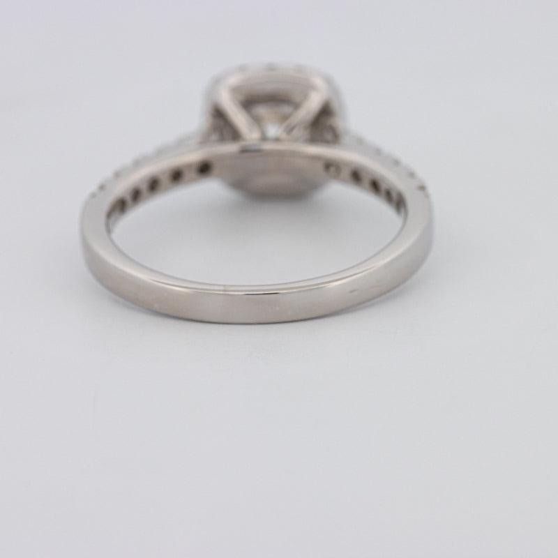 0.80 CT Square Radiant Halo Pavé Solitaire - ZIZOV DIAMONDS