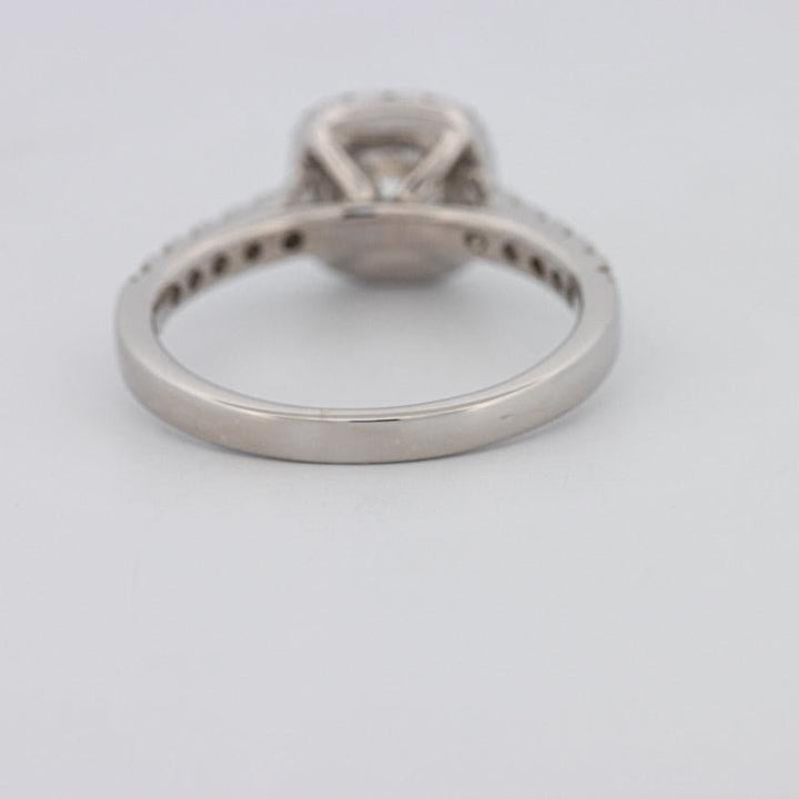 0.80 CT Square Radiant Halo Pavé Solitaire - ZIZOV DIAMONDS