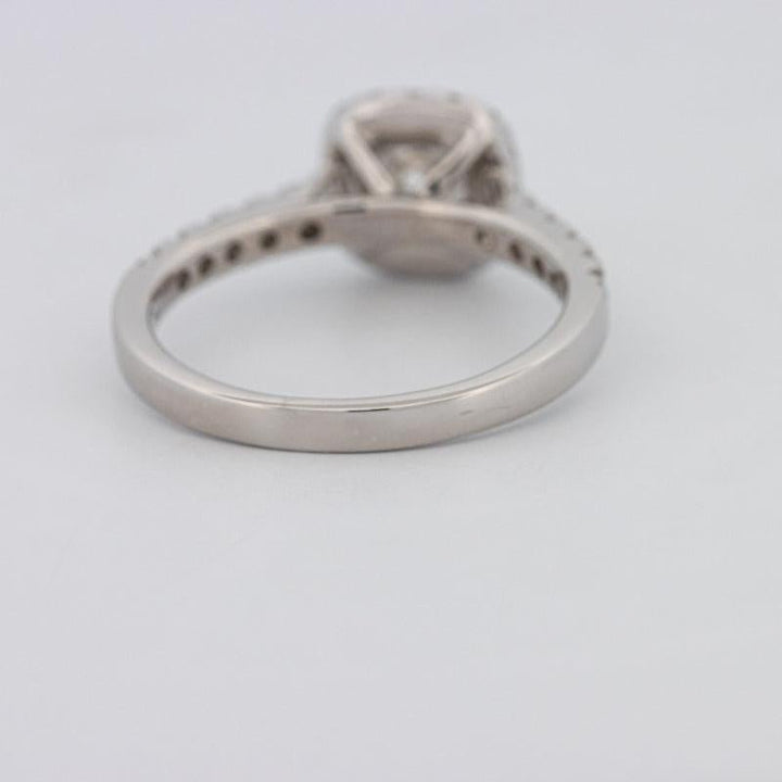 0.80 CT Square Radiant Halo Pavé Solitaire - ZIZOV DIAMONDS