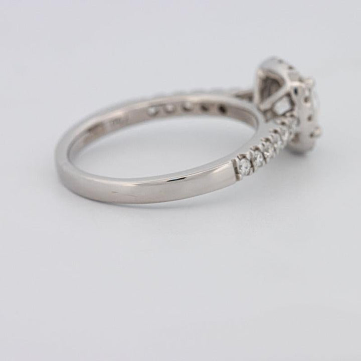 0.80 CT Square Radiant Halo Pavé Solitaire - ZIZOV DIAMONDS