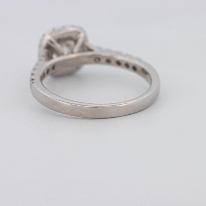 0.80 CT Square Radiant Halo Pavé Solitaire - ZIZOV DIAMONDS