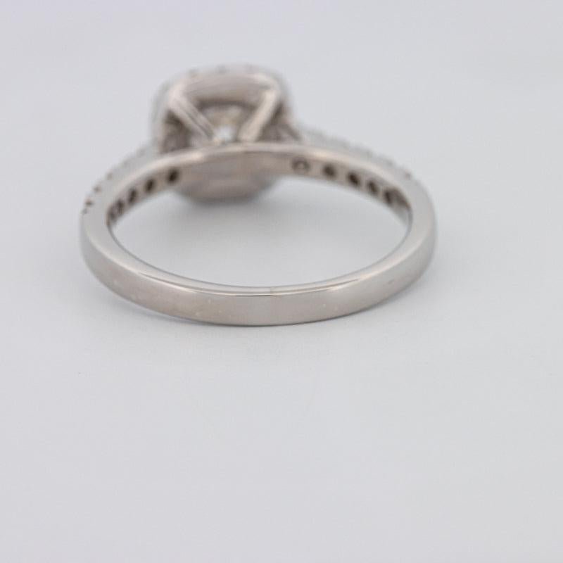 0.80 CT Square Radiant Halo Pavé Solitaire - ZIZOV DIAMONDS