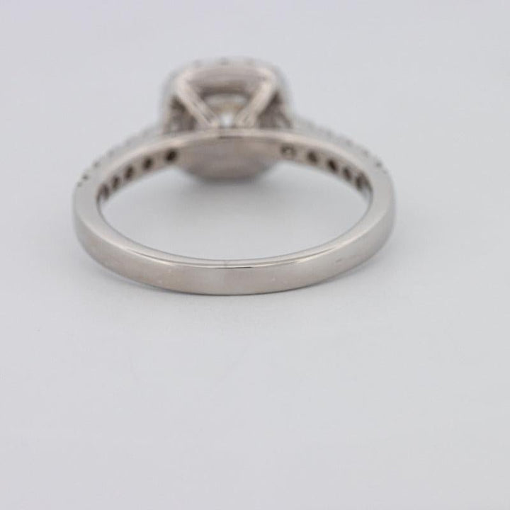 0.80 CT Square Radiant Halo Pavé Solitaire - ZIZOV DIAMONDS