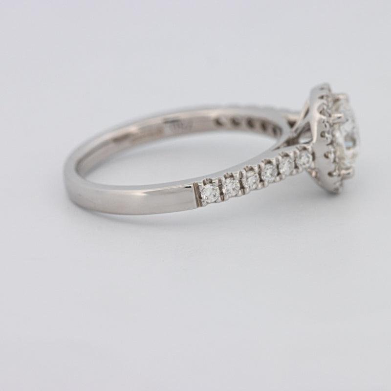 0.80 CT Square Radiant Halo Pavé Solitaire - ZIZOV DIAMONDS