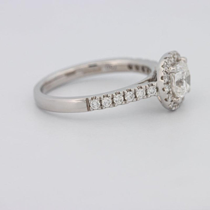 0.80 CT Square Radiant Halo Pavé Solitaire - ZIZOV DIAMONDS
