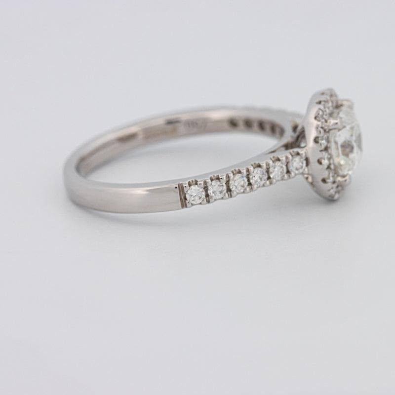 0.80 CT Square Radiant Halo Pavé Solitaire - ZIZOV DIAMONDS