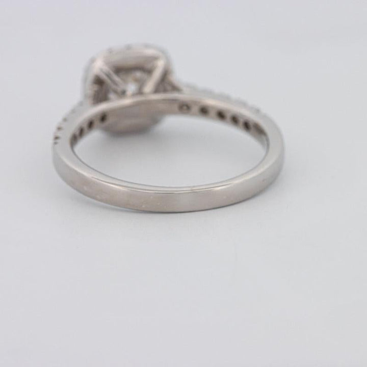 0.80 CT Square Radiant Halo Pavé Solitaire - ZIZOV DIAMONDS