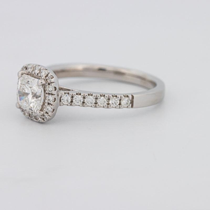 0.80 CT Square Radiant Halo Pavé Solitaire - ZIZOV DIAMONDS