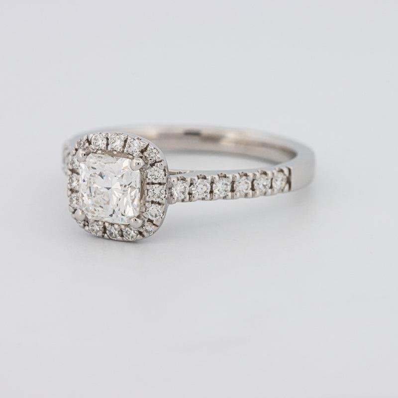 0.80 CT Square Radiant Halo Pavé Solitaire - ZIZOV DIAMONDS