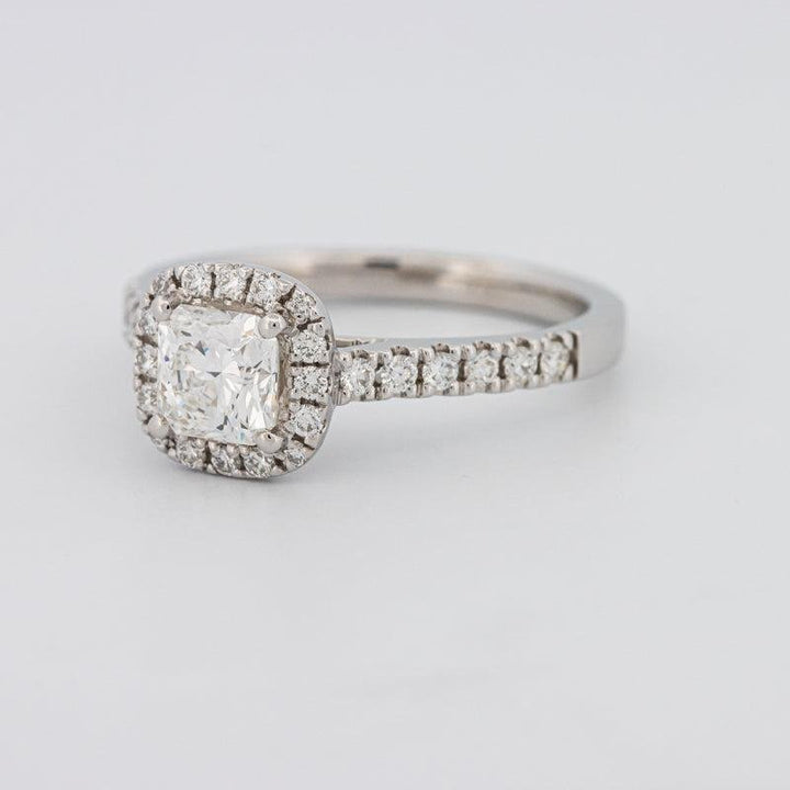 0.80 CT Square Radiant Halo Pavé Solitaire - ZIZOV DIAMONDS