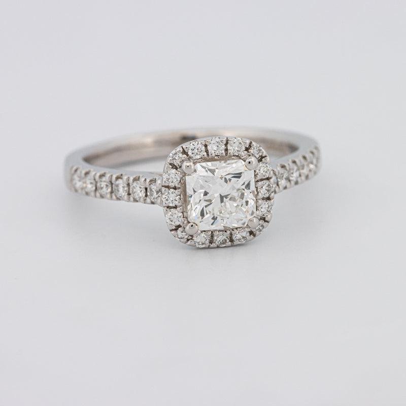 0.80 CT Square Radiant Halo Pavé Solitaire - ZIZOV DIAMONDS