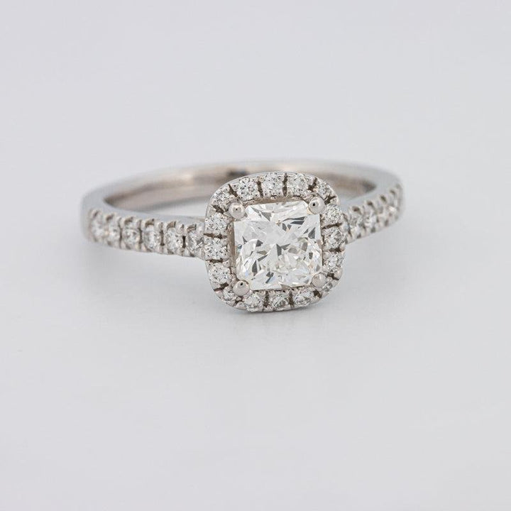 0.80 CT Square Radiant Halo Pavé Solitaire - ZIZOV DIAMONDS