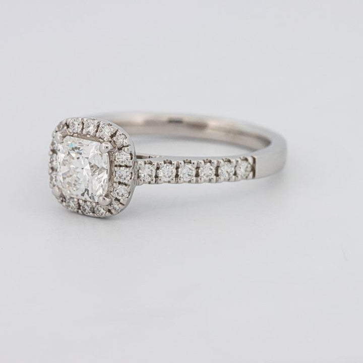 0.80 CT Square Radiant Halo Pavé Solitaire - ZIZOV DIAMONDS