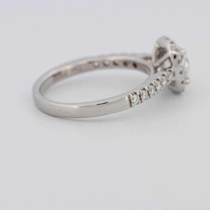 0.80 CT Square Radiant Halo Pavé Solitaire - ZIZOV DIAMONDS