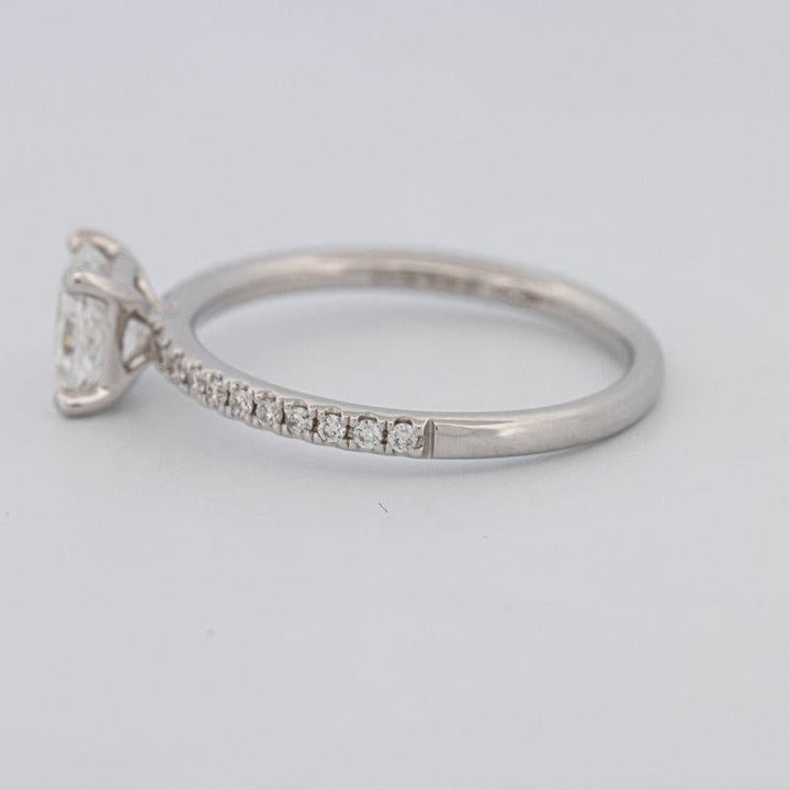 0.85 CT Square Radiant Solitaire Pavé Ring - ZIZOV DIAMONDS