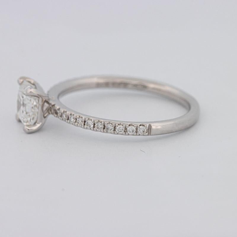 0.85 CT Square Radiant Solitaire Pavé Ring - ZIZOV DIAMONDS