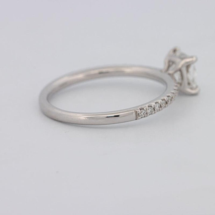 0.85 CT Square Radiant Solitaire Pavé Ring - ZIZOV DIAMONDS