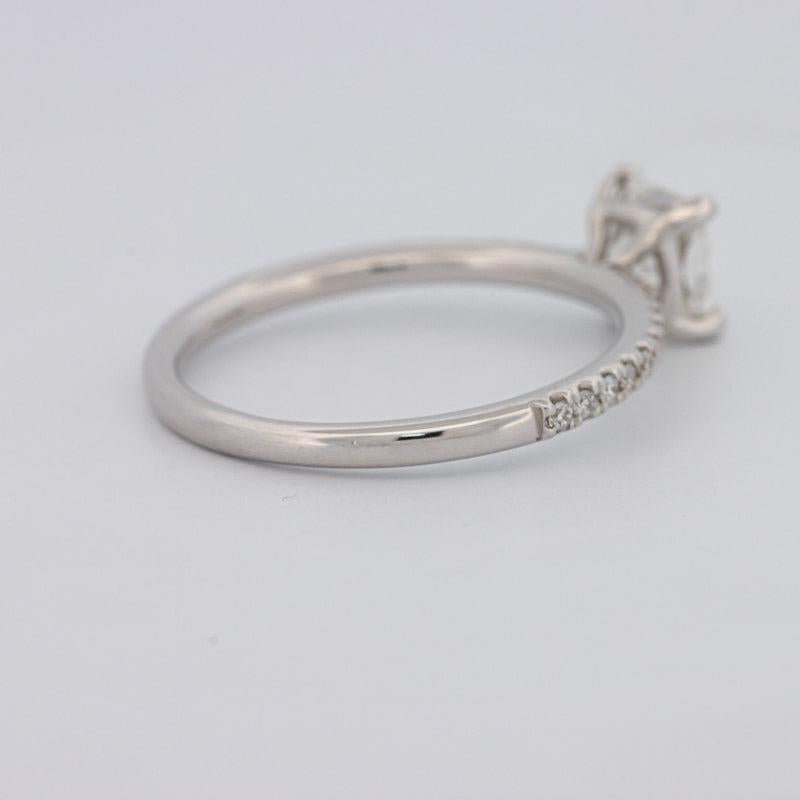 0.85 CT Square Radiant Solitaire Pavé Ring - ZIZOV DIAMONDS