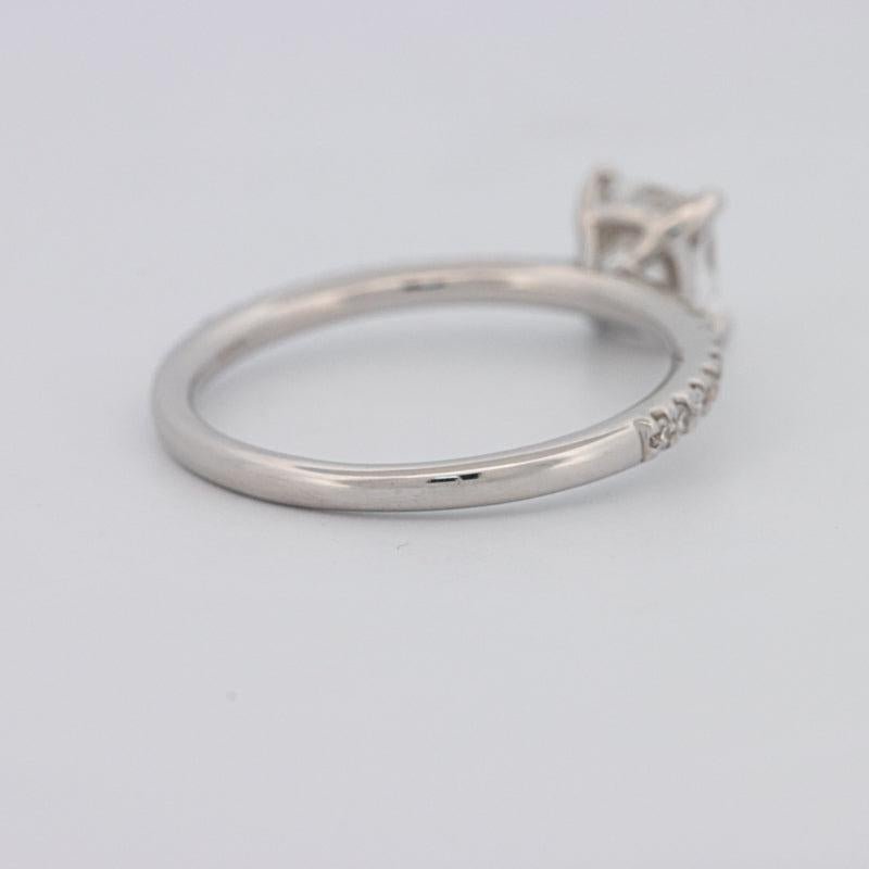 0.85 CT Square Radiant Solitaire Pavé Ring - ZIZOV DIAMONDS