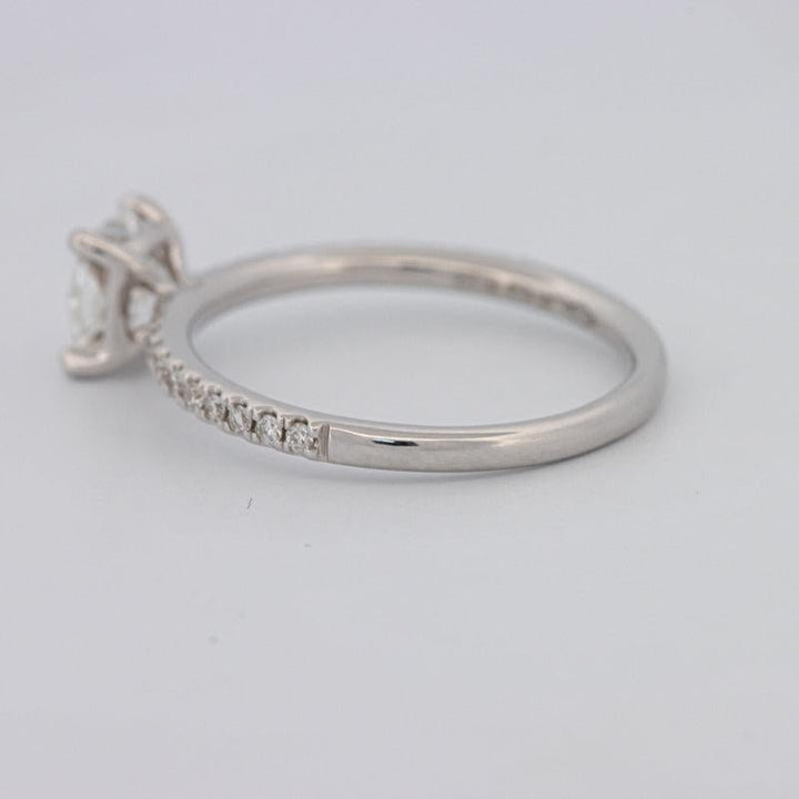 0.85 CT Square Radiant Solitaire Pavé Ring - ZIZOV DIAMONDS