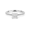 0.85 CT Square Radiant Solitaire Pavé Ring - ZIZOV DIAMONDS