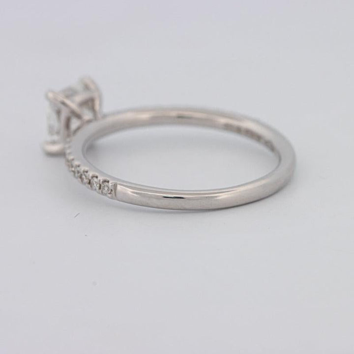 0.85 CT Square Radiant Solitaire Pavé Ring - ZIZOV DIAMONDS